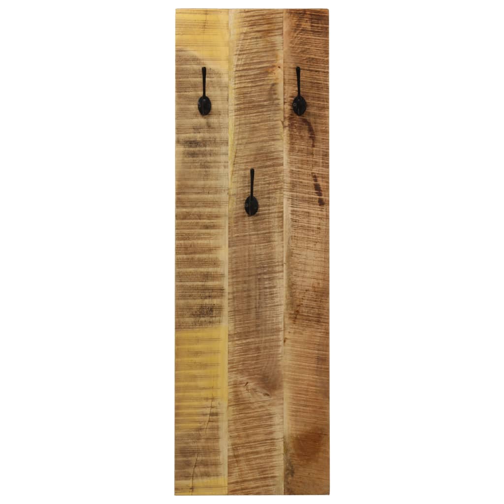 vidaXL vægmonteret knagerækker 2 stk. massivt mangotræ 36 x 110 x 3 cm