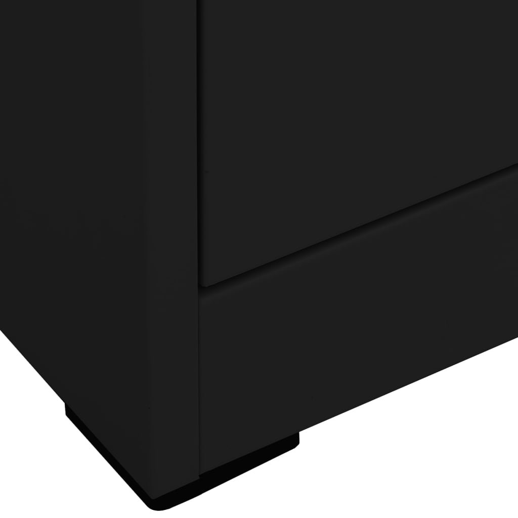 vidaXL arkivskab 46x62x72,5 cm stål sort