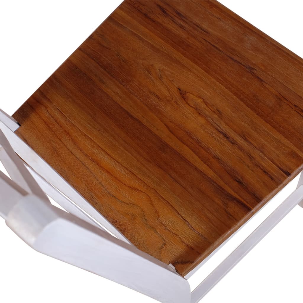 vidaXL spisebordssæt i 7 dele massivt teak mahogni