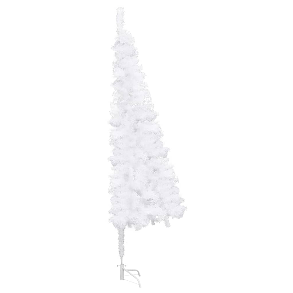 vidaXL kunstigt juletræ til hjørne 240 cm PVC hvid