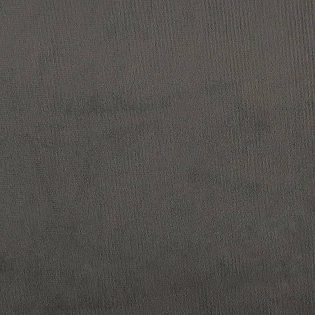 vidaXL kontinentalseng med madras 160x200 cm fløjl mørkegrå