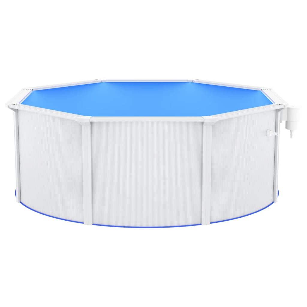 vidaXL swimmingpool med stålvæg 360x120 cm hvid