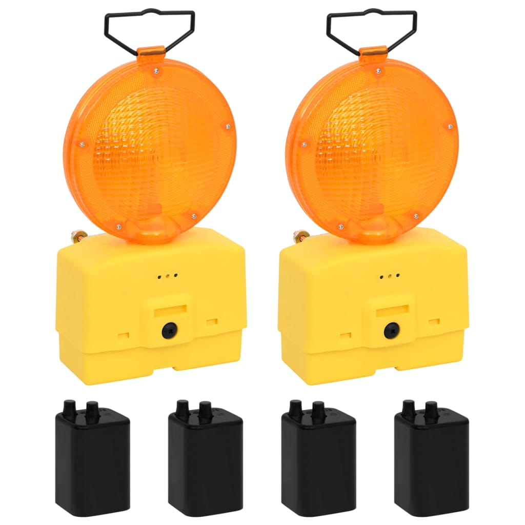 vidaXL arbejdslamper til byggeplads 2 stk. med batterier 18x8x37 cm