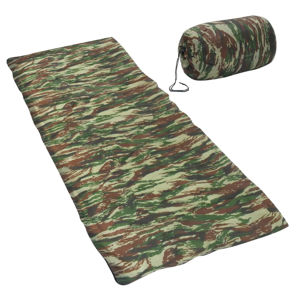 vidaXL sovepose 1100 g 10 °C rektangulær camouflagedesign