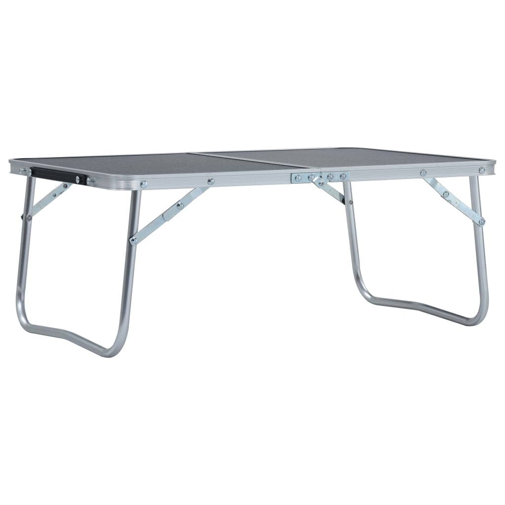 vidaXL foldbart campingbord 60 x 40 cm aluminium grå