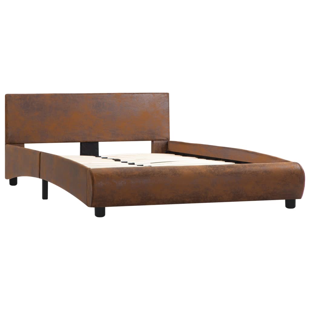 vidaXL sengestel 120 x 200 cm kunstlæder brun