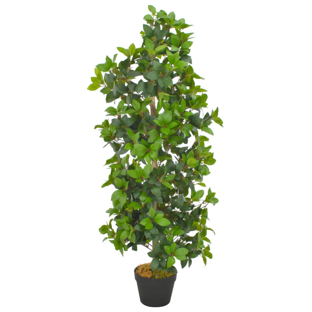 vidaXL kunstig plante laurbærtræ med utepotte grøn 120 cm