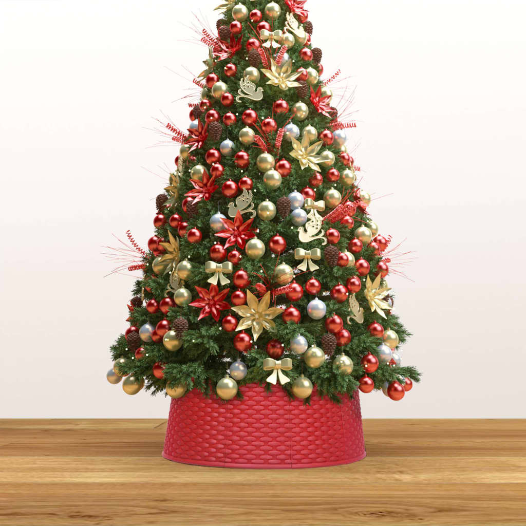 vidaXL skjuler til juletræsfod Ø54x19,5 cm rød