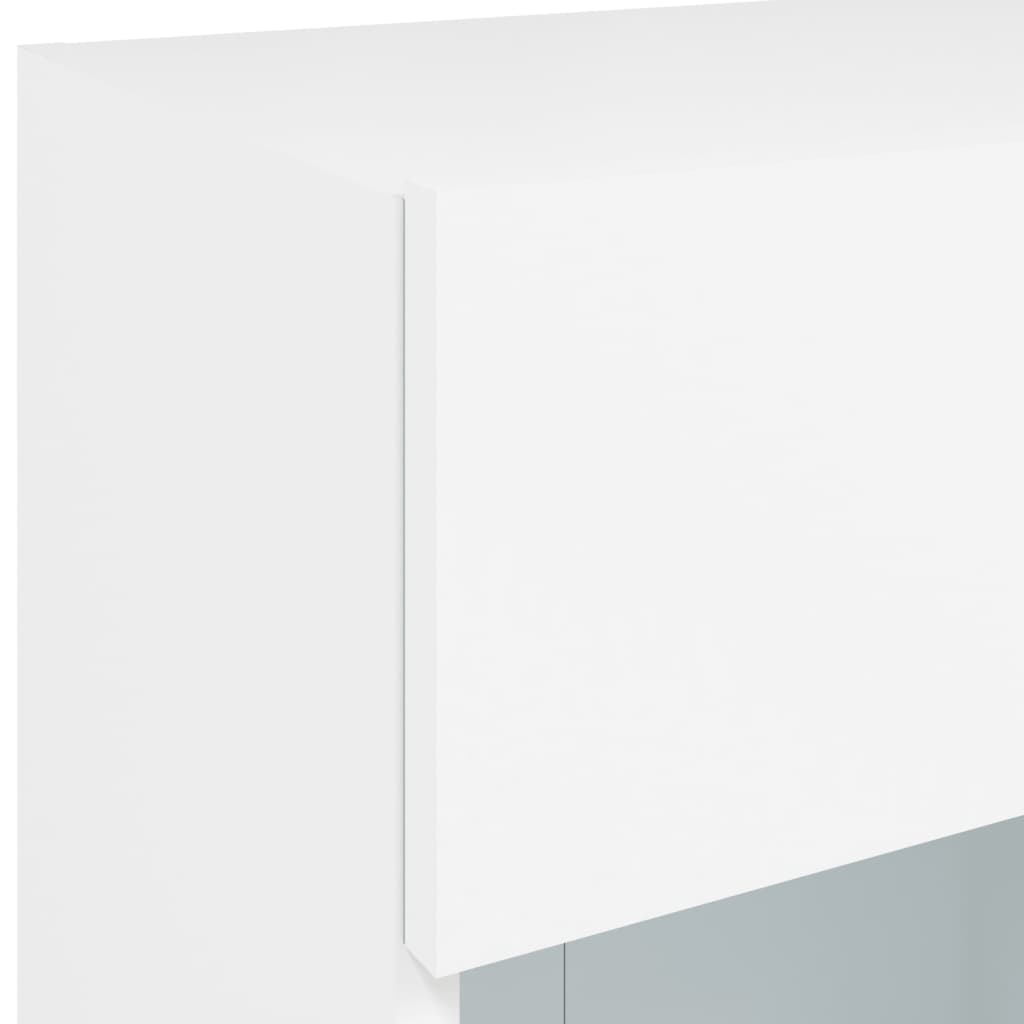 vidaXL væghængte tv-borde 2 stk. med LED-lys 40x30x60,5 cm hvid