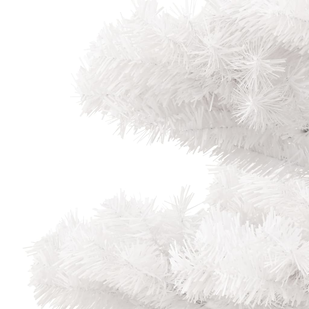 vidaXL juletræ med lys og juletræsfod PVC 180 cm hvid