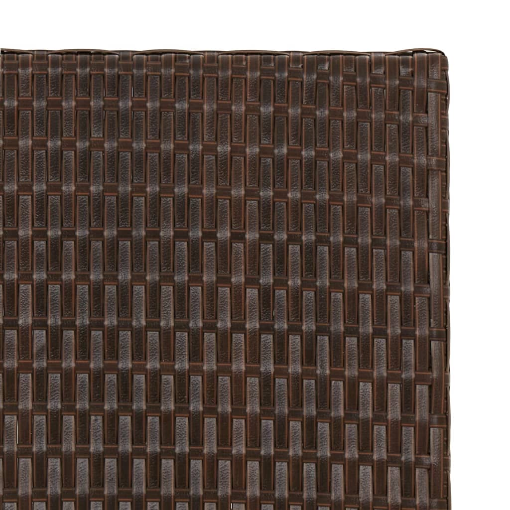 vidaXL foldbart bord 45x35x32 cm polyrattan brun