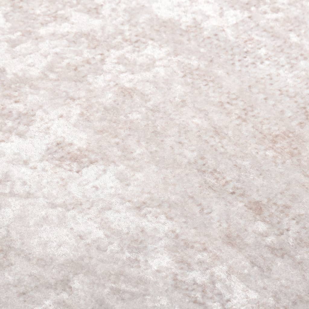 vidaXL gulvtæppe 80x300 cm skridsikkert og vaskbart lys beige