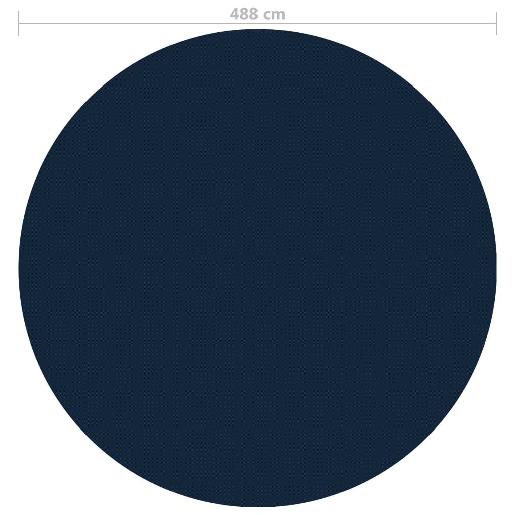 vidaXL flydende solopvarmet poolovertræk 488 cm PE sort og blå