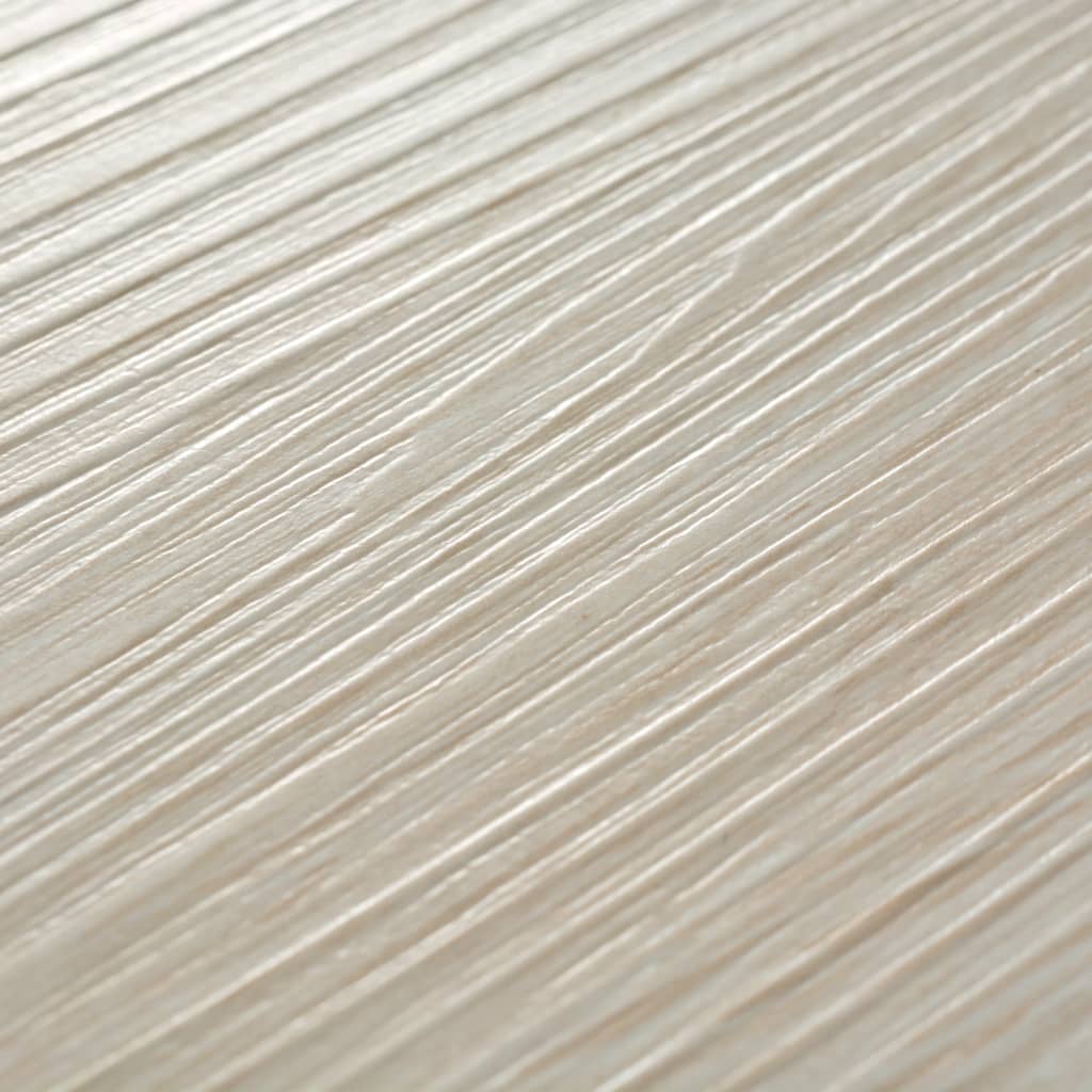 vidaXL selvklæbende PVC-gulvplanker 5,02 m² 2 mm egetræ klassisk hvid