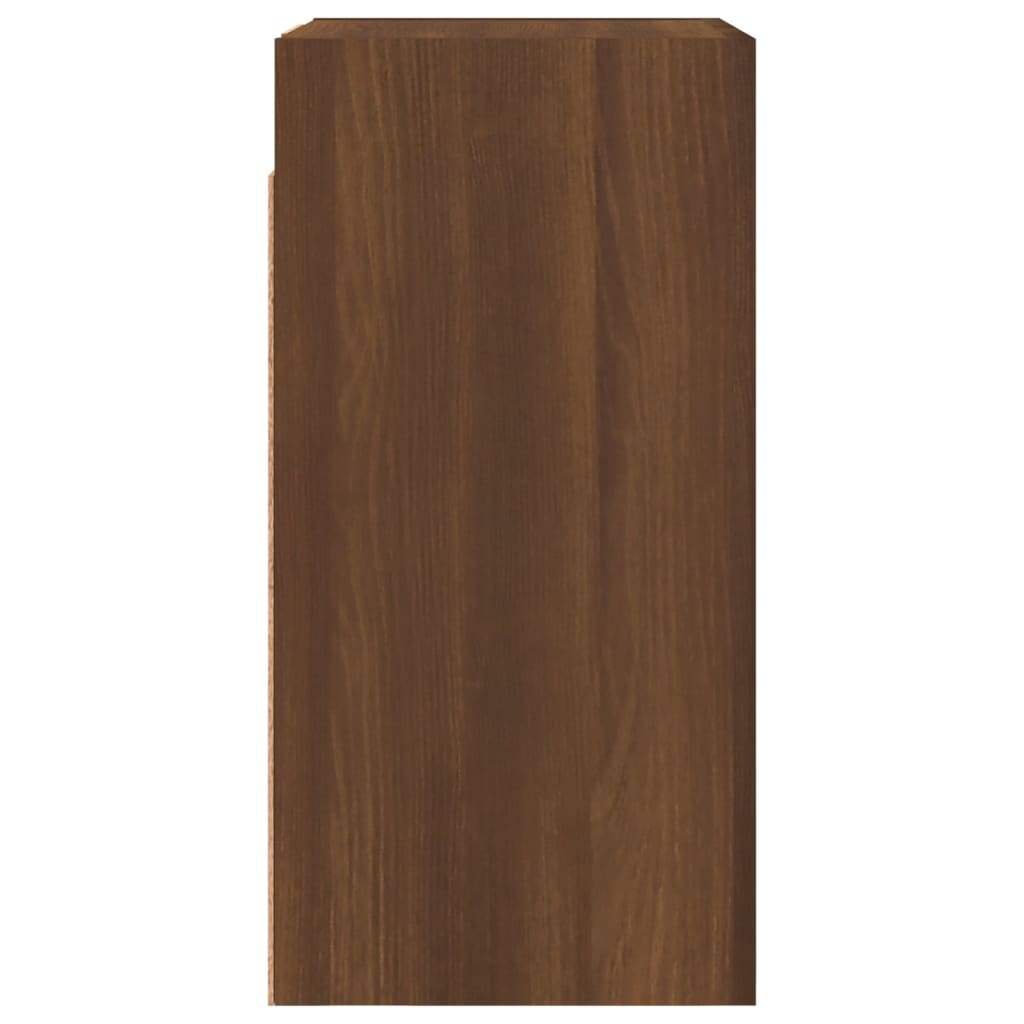 vidaXL tv-bord 30,5x30x60 cm konstrueret træ brun egetræsfarve