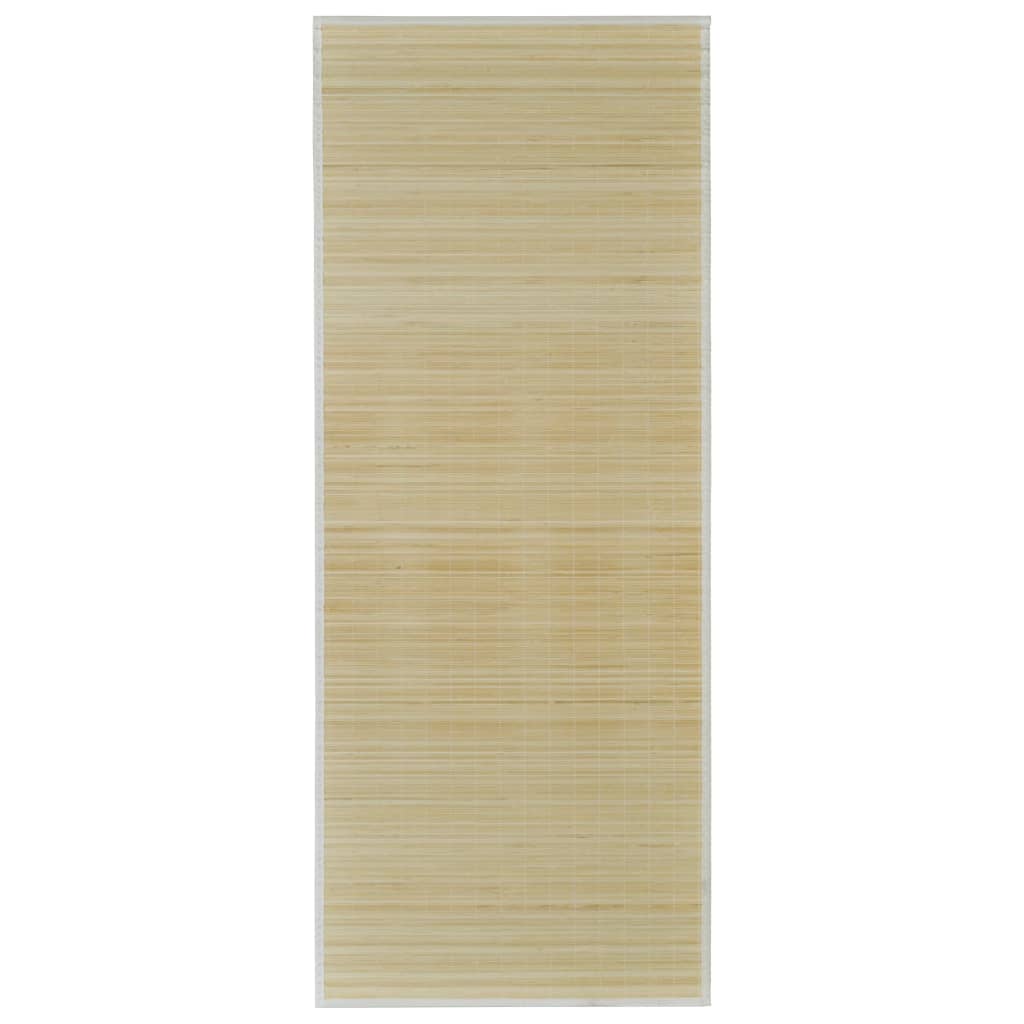 vidaXL gulvtæppe 80x200 cm rektangulært bambus naturfarvet
