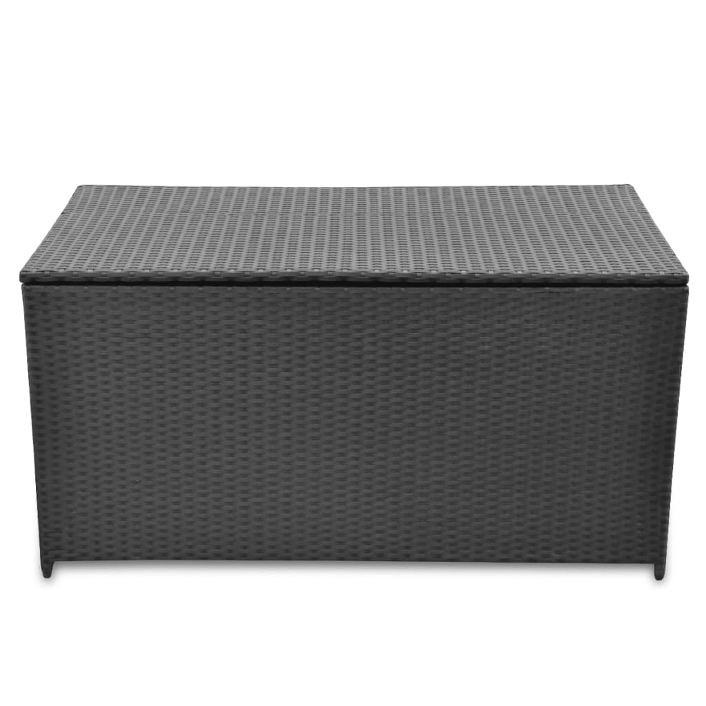 vidaXL udendørs opbevaringkasse sort 120x50x60 cm polyrattan