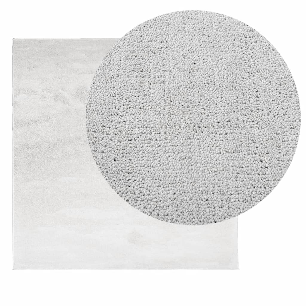 vidaXL gulvtæppe OVIEDO 240x240 cm kort luv grå
