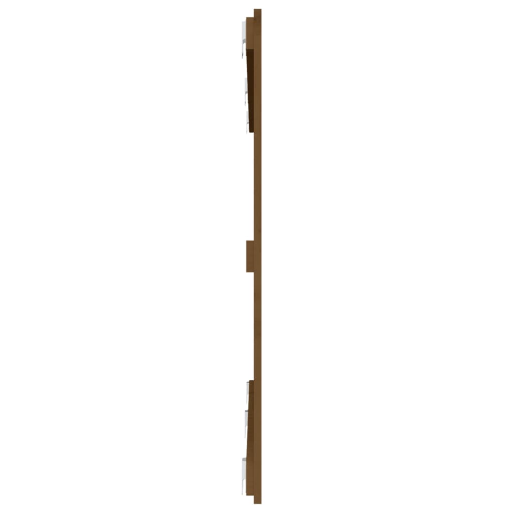vidaXL sengegavl 159,5x3x90 cm massivt fyrretræ gyldenbrun