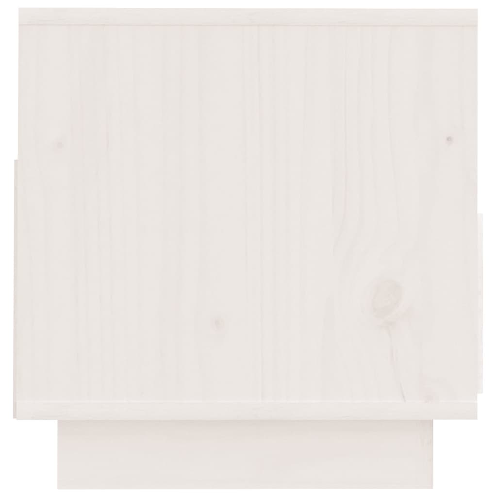 vidaXL tv-bord 60x35x37 cm massivt fyrretræ hvid