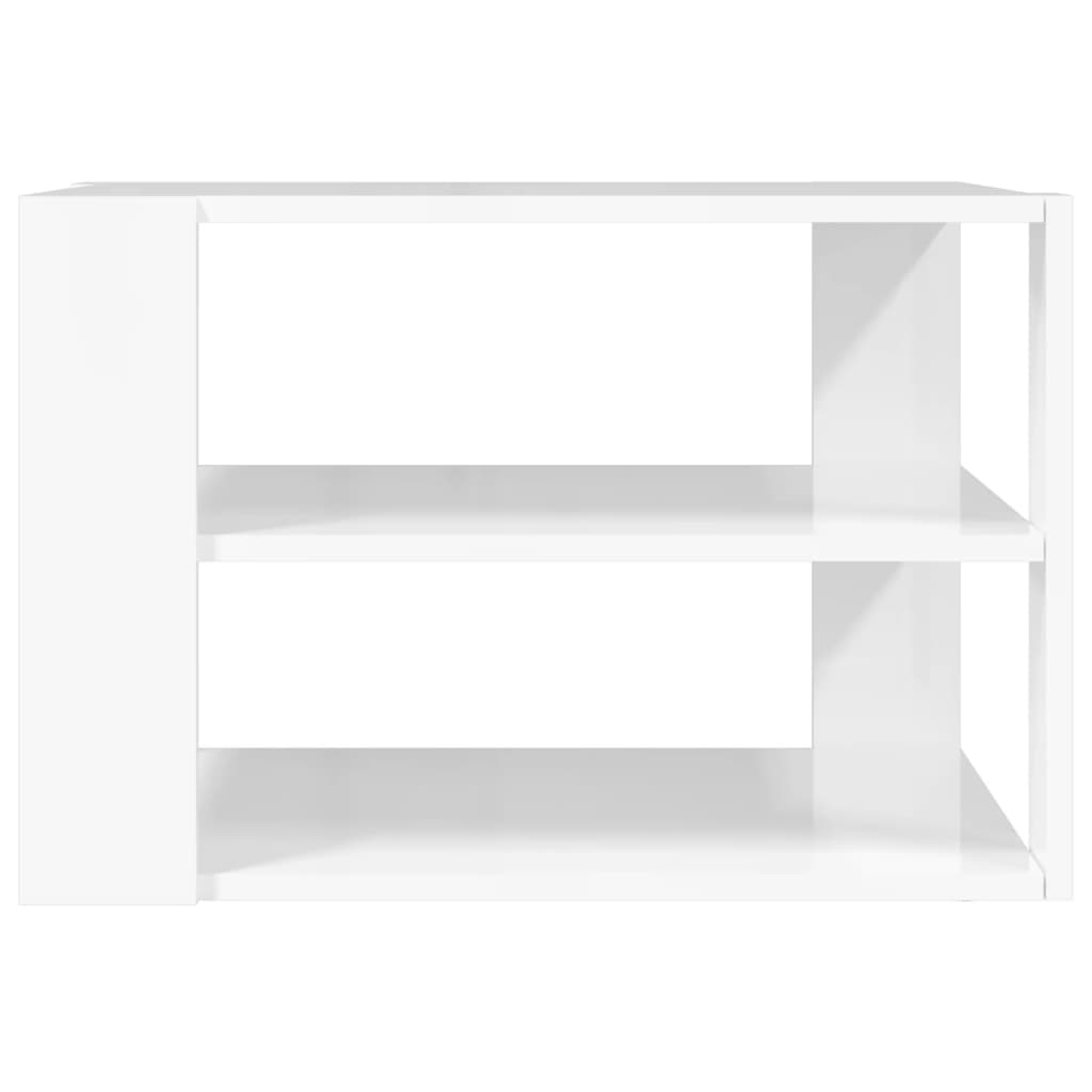 vidaXL sofabord 59,5x59,5x40 cm konstrueret træ hvid højglans