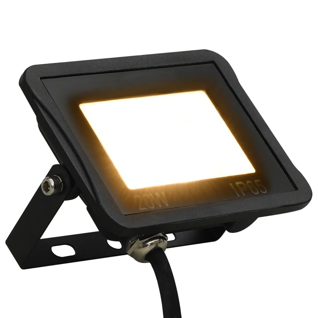 vidaXL LED-projektør 20 W varmt hvidt lys