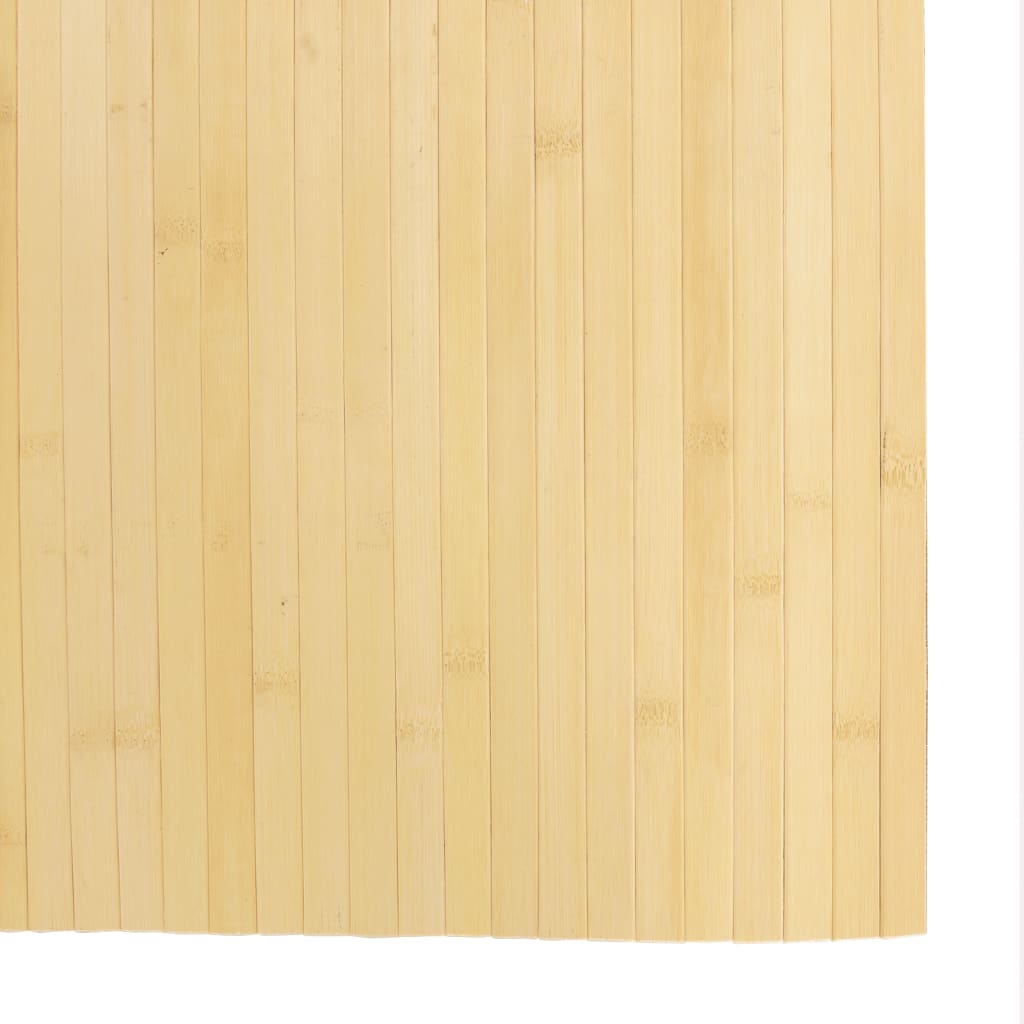 vidaXL gulvtæppe 80x200 cm rektangulær bambus lys naturfarvet