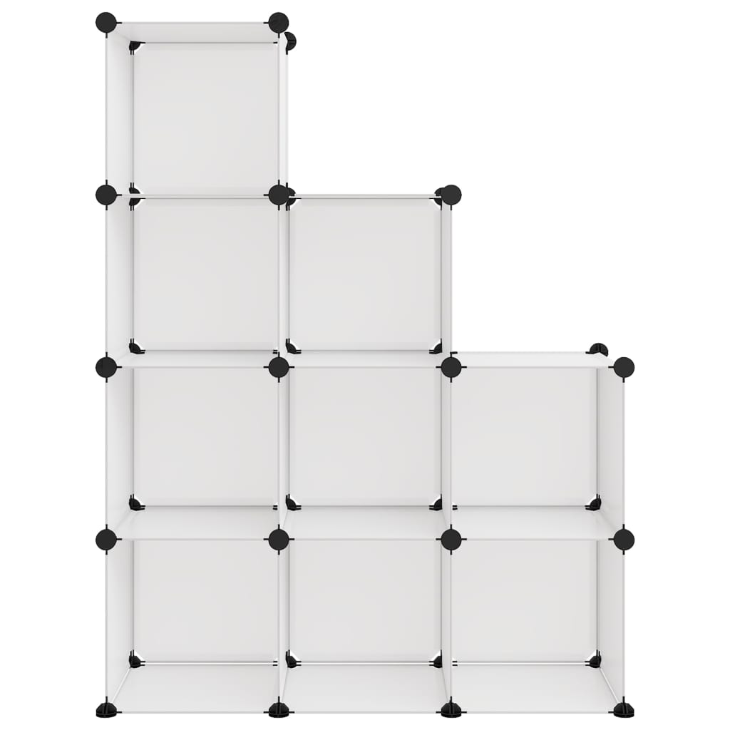 vidaXL kubeformede opbevaringskasser 9 stk. PP transparent
