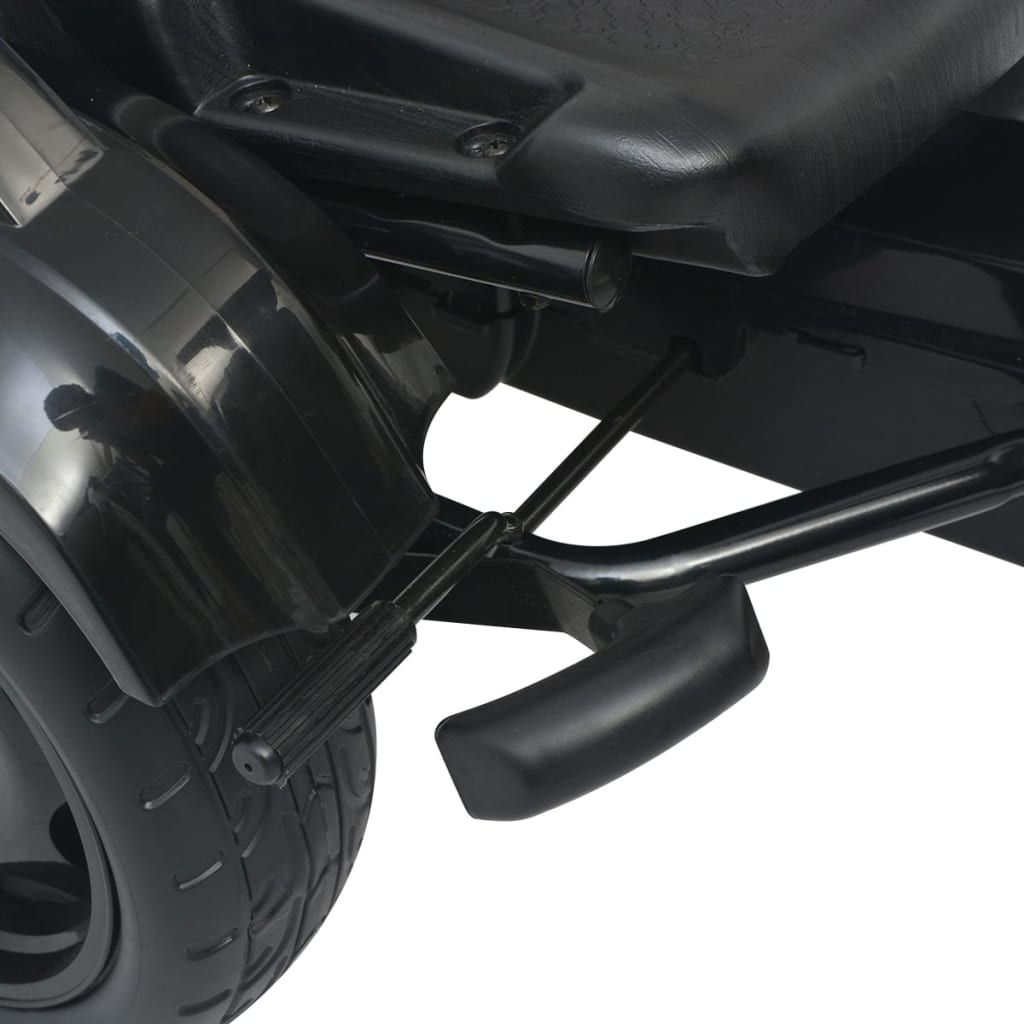 vidaXL gokart med pedaler med justerbart sæde i sort