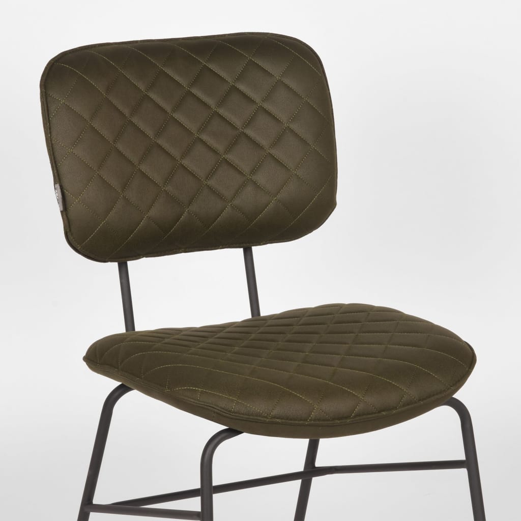 LABEL51 spisebordsstole 2 stk. Sev 49x60x87 cm armygrøn