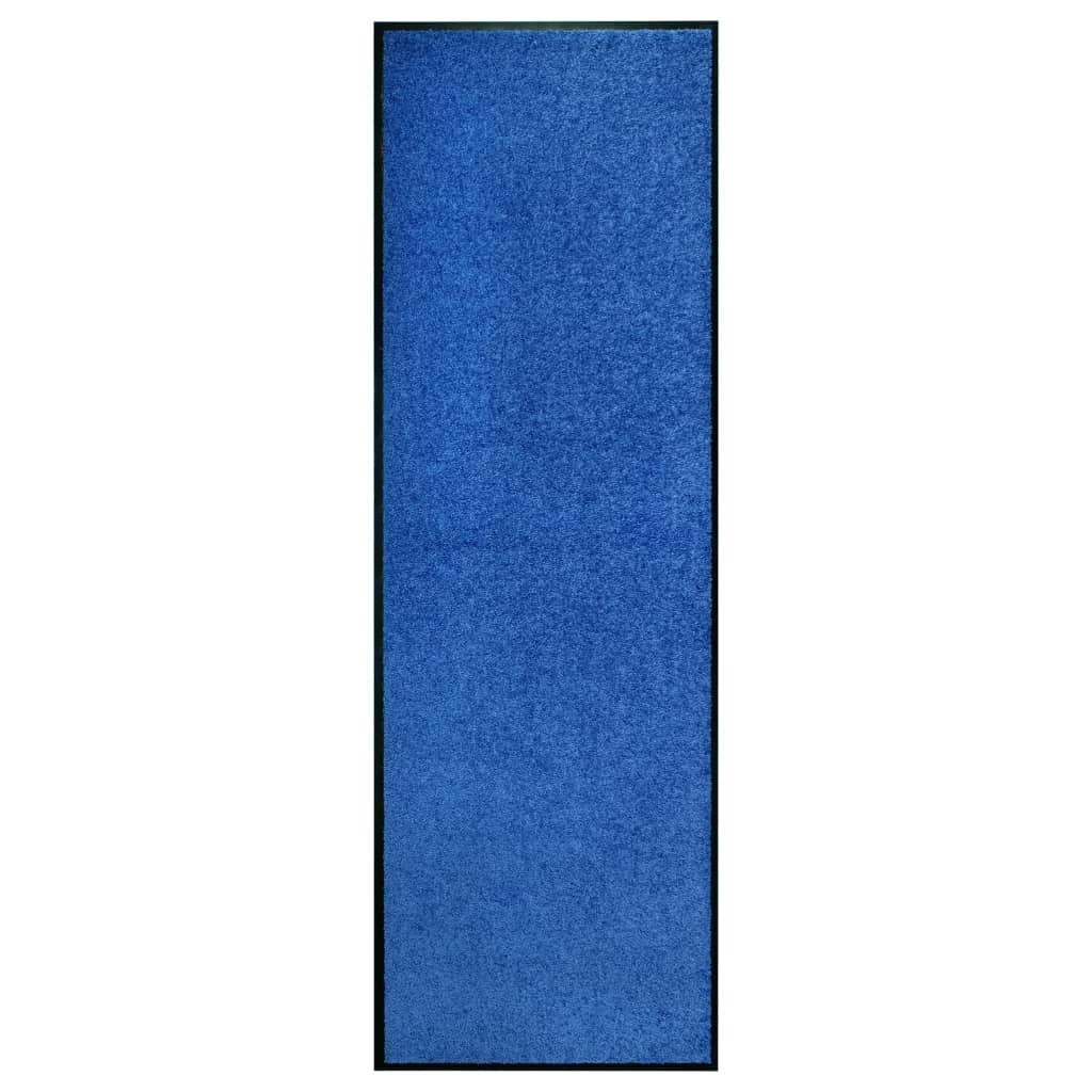 vidaXL vaskbar dørmåtte 60x180 cm blå