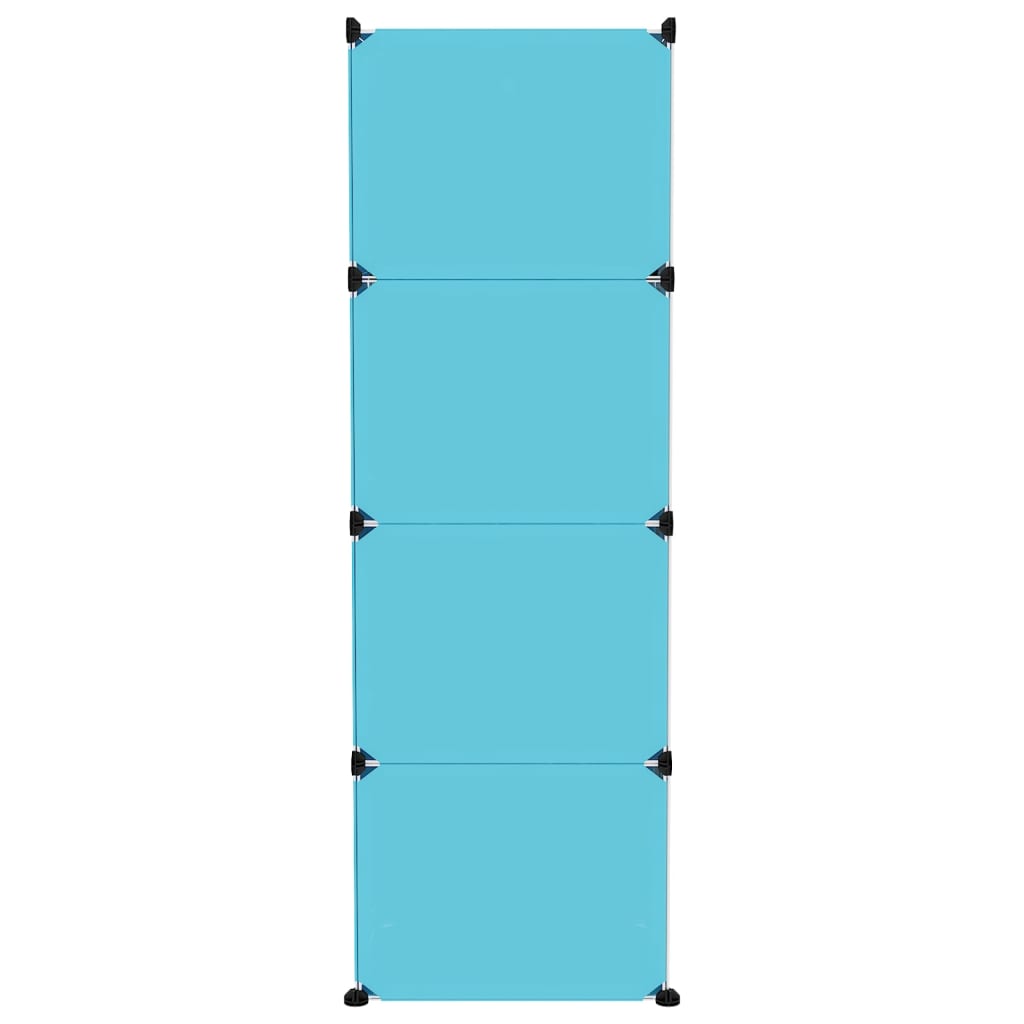 vidaXL opbevaringsreol til børn 12 kubeformede kasser PP blå