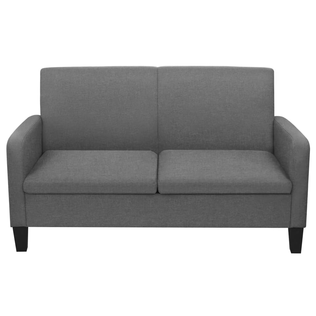 vidaXL 2-personers sofa 135 x 65 x 76 cm mørkegrå