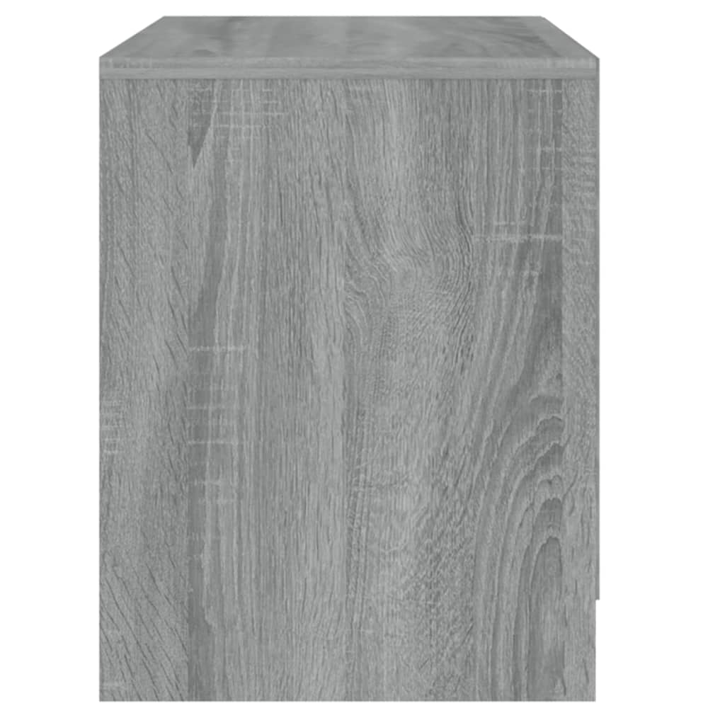 vidaXL sengeborde 2 stk. 45x34,5x44,5 cm konstrueret træ grå sonoma-eg