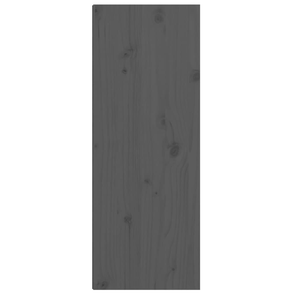 vidaXL vægskabe 2 stk. 30x30x80 cm massivt fyrretræ grå