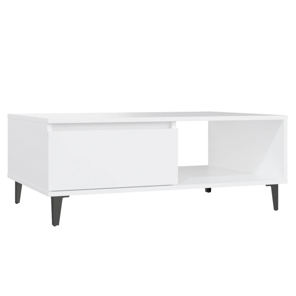 vidaXL sofabord 90x60x35 cm spånplade hvid