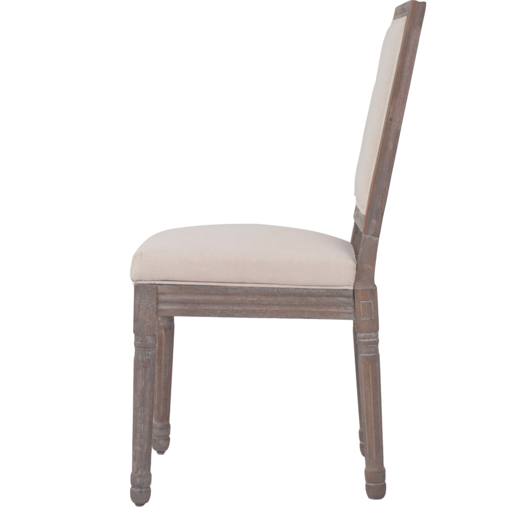 vidaXL spisebordsstole 6 stk. stof cremefarvet