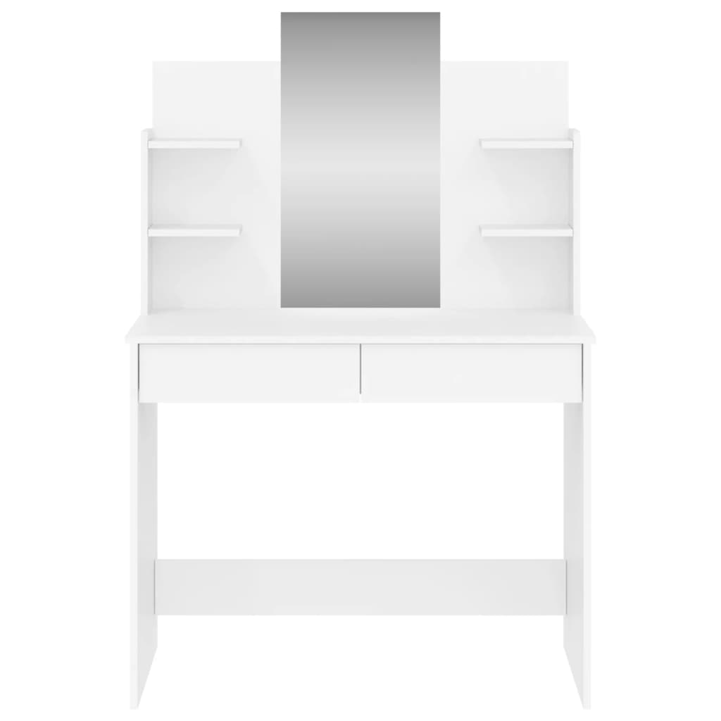 vidaXL makeupbord med spejl 96x39x142 cm hvid