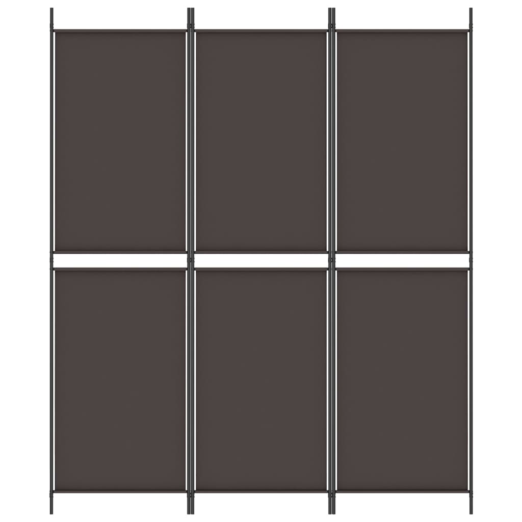 vidaXL 3-panels rumdeler 150x180 cm stof brun