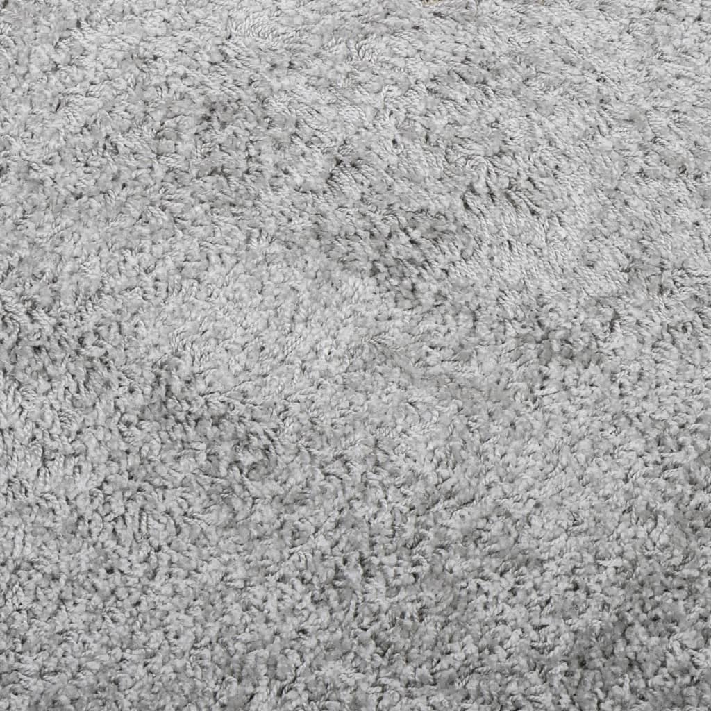 vidaXL shaggy gulvtæppe PAMPLONA 80x200 cm høj luv grå