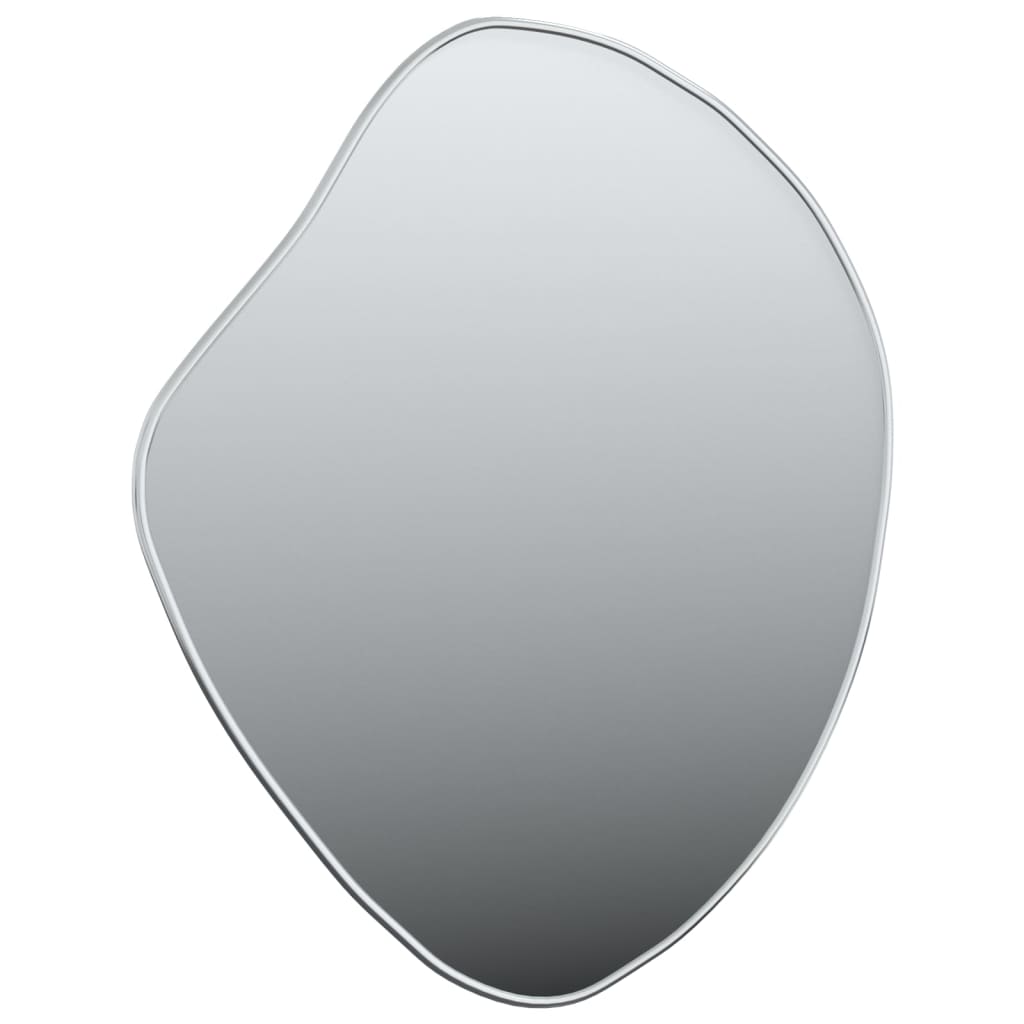 vidaXL vægspejl 50x40 cm sølvfarvet