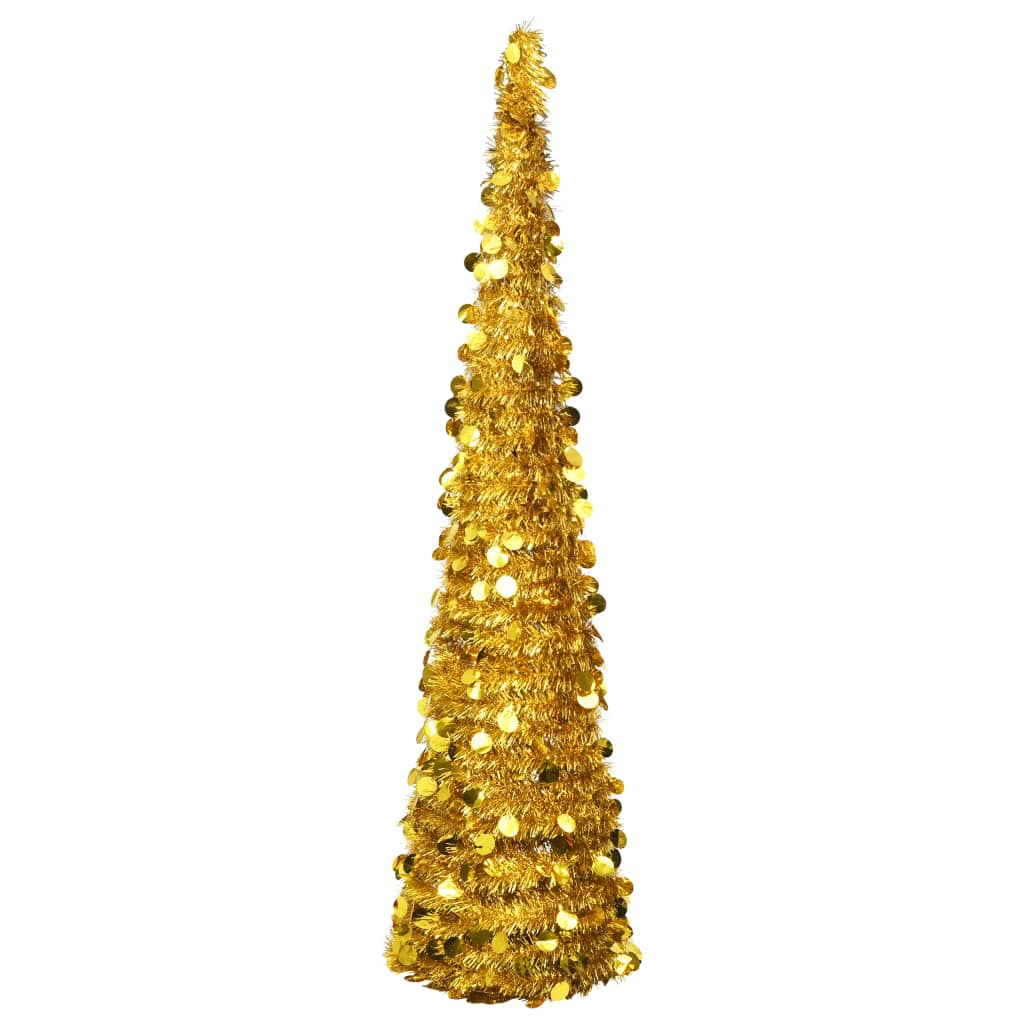 vidaXL kunstigt pop op-juletræ 180 cm PET guldfarvet