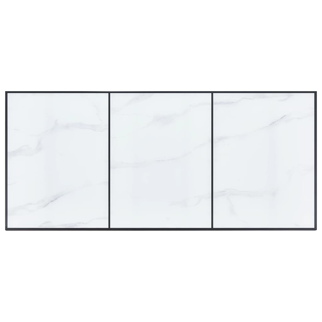 vidaXL spisebord 200 x 100 x 75 cm hærdet glas hvid