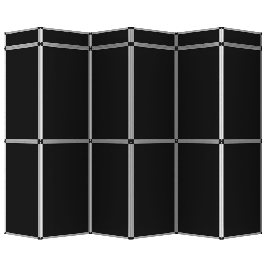 vidaXL 18-panels udstillingsvæg foldbar 362x200 cm sort