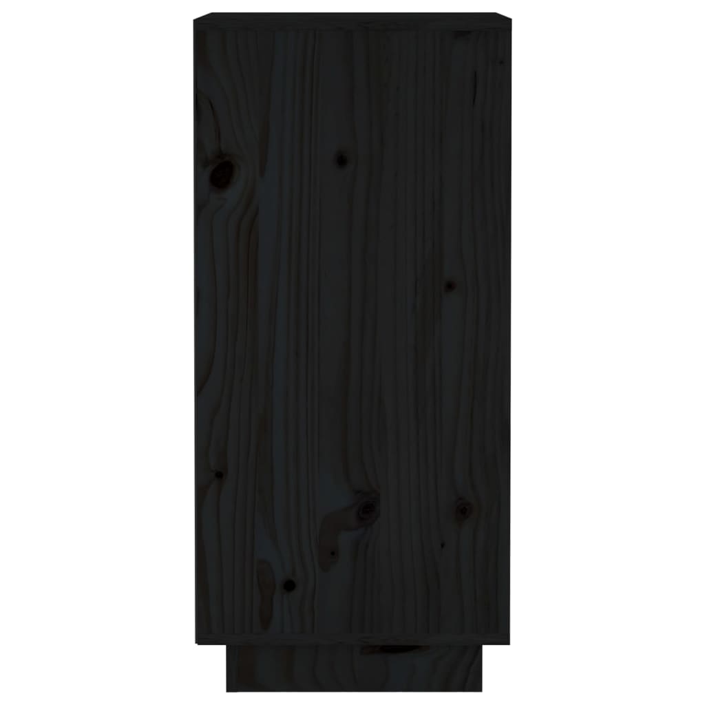 vidaXL skænk 31,5x34x75 cm massivt fyrretræ sort