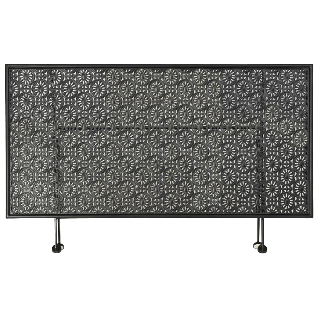 vidaXL foldbart sofabord i vintagestil metal 100 x 50 x 45 cm sort