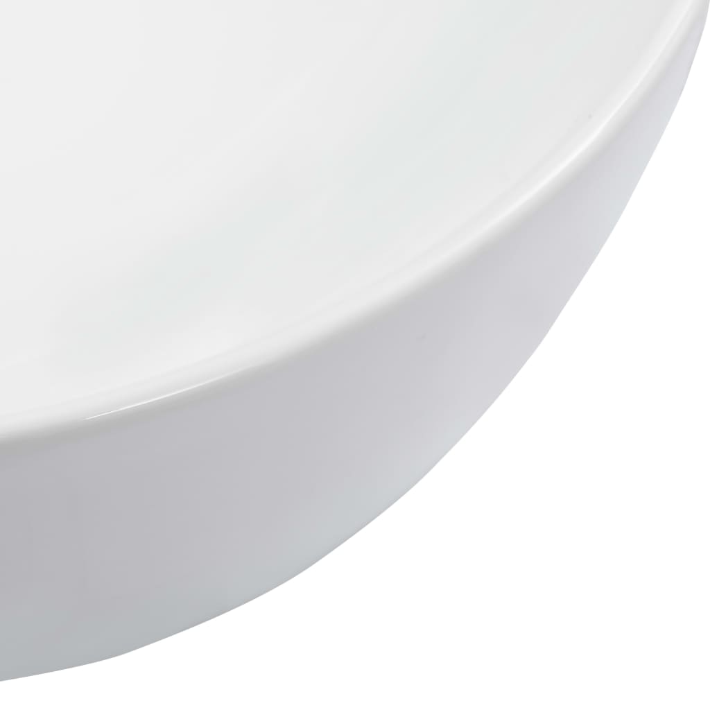 vidaXL håndvask 42,5 x 42,5 x 14,5 cm keramik hvid