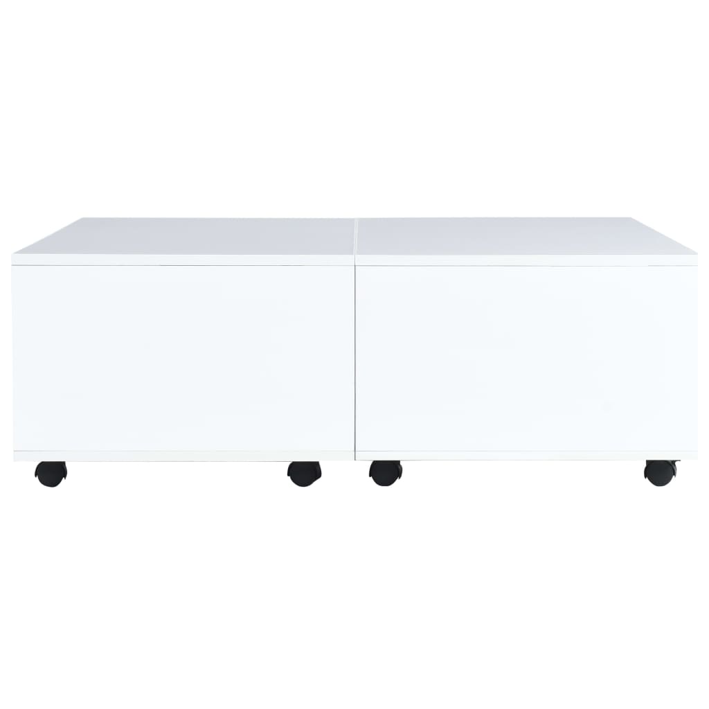 vidaXL sofabord 100x100x35 cm hvid højglans