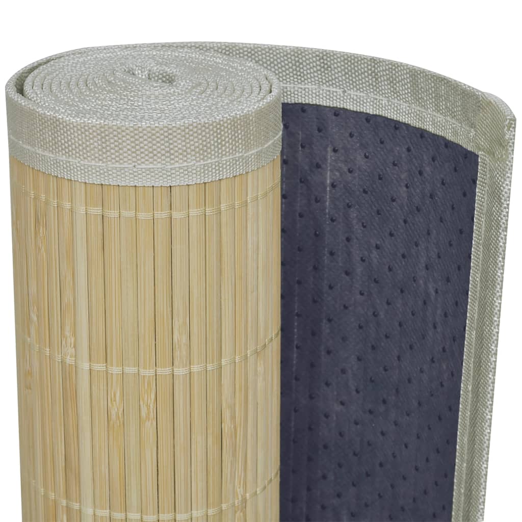 vidaXL tæppe 160x230 cm bambus naturfarvet