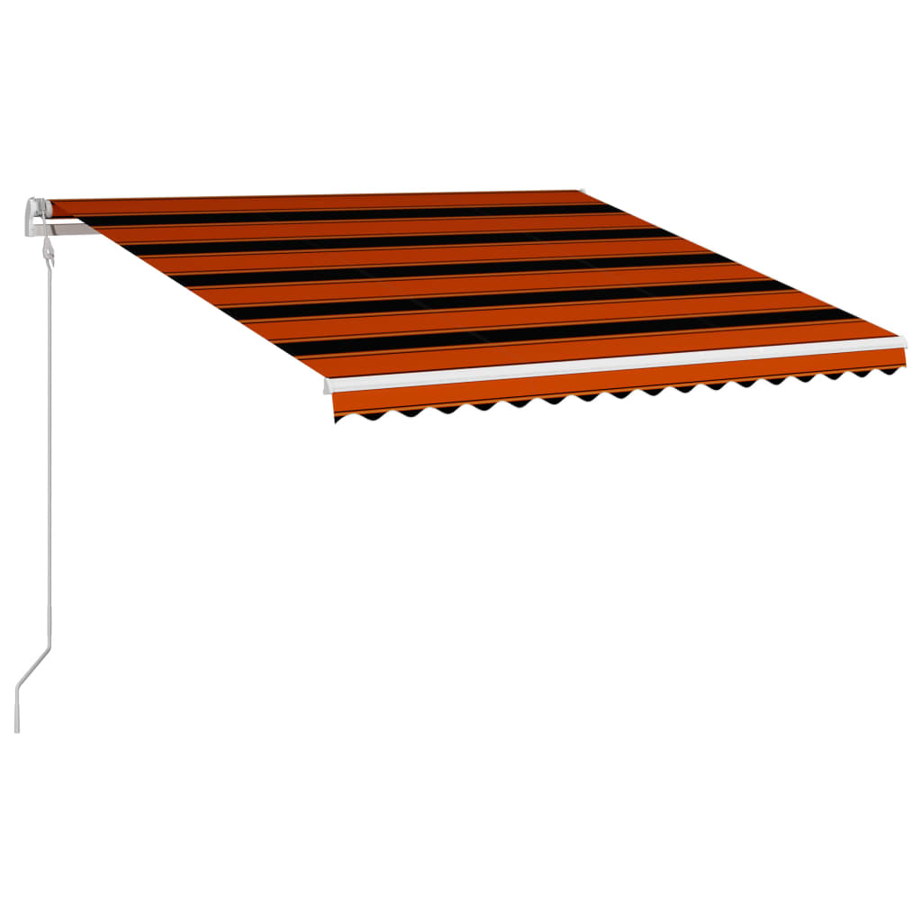 vidaXL automatisk foldemarkise 400 x 300 cm orange og brun